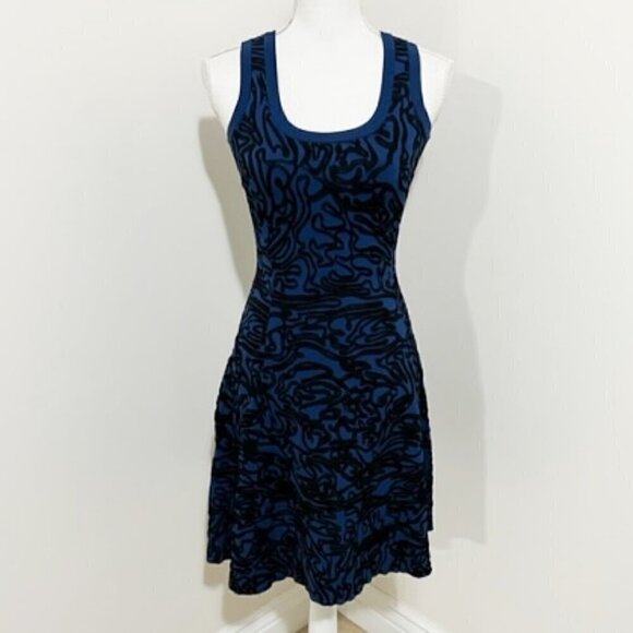Opening Ceremony Pullover Sleeveless Tank A-Line Dress Blue Black - Picture 1 of 6